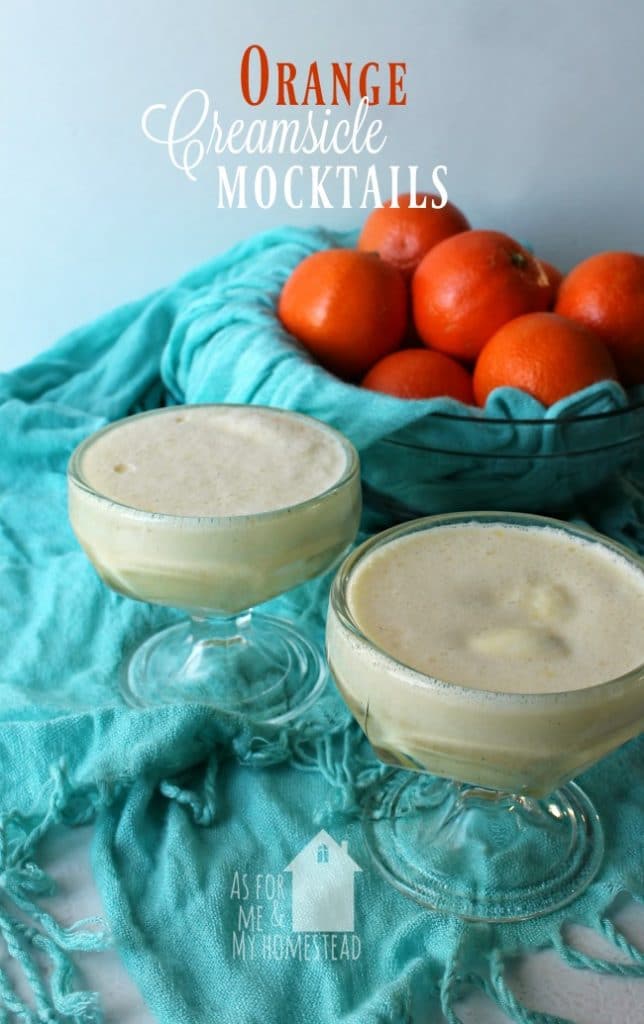 Delicious and creamy Orange Creamsicle Mocktails | www.asformeandmyhomestead.com