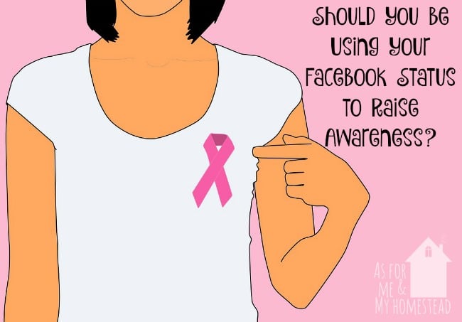 Should you be using your facebook status to raise awareness for a cause?