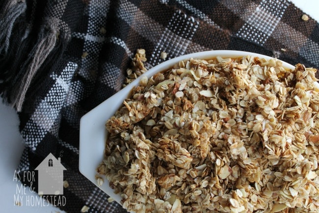 Big batch granola is a great recipe for families! Make granola at home and save tons of money from the store bought prices!