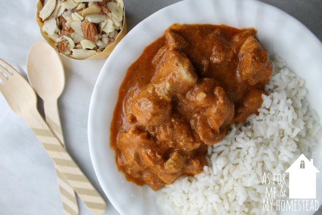 Cooking delicious food from scratch doesn't have to take all day. This Indian Butter Chicken is ready in about 30 minutes, and is full of flavor, making it the perfect weeknight dinner recipe!