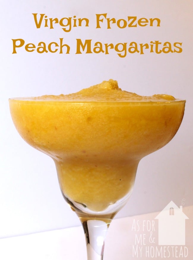 Virgin Frozen Peach Margaritas