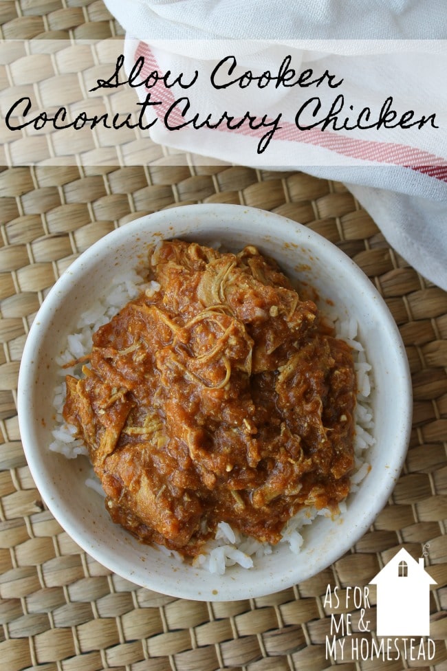 Slow Cooker Coconut Curry Chicken is a delicious and flavorful chicken curry recipe that is made easily in your Crock Pot.