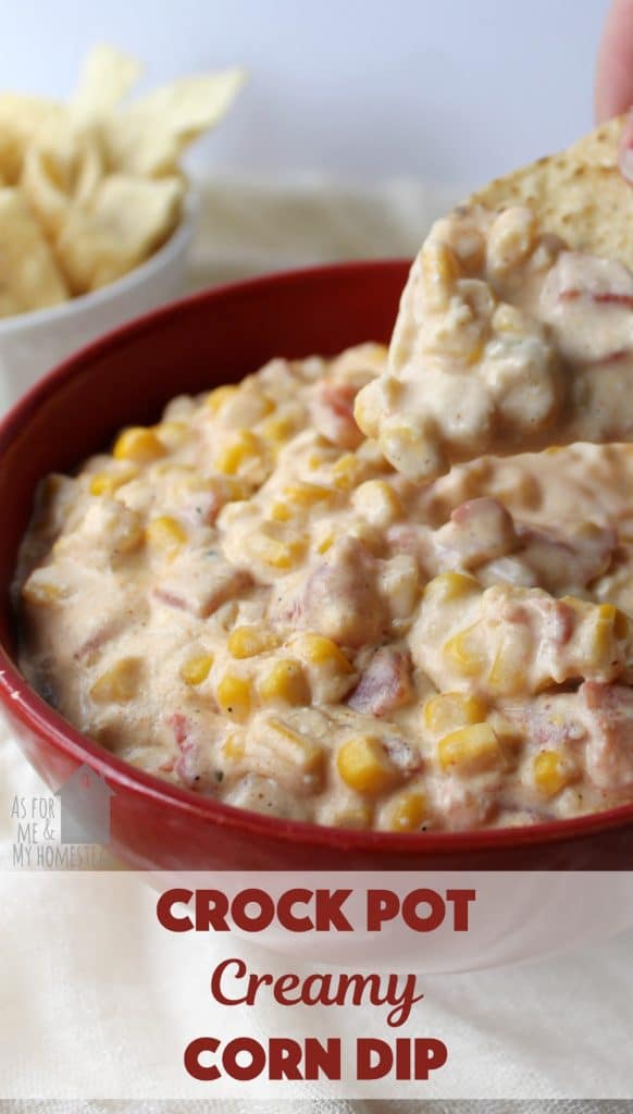 Looking for the best slow cooker dip recipe? This Crock Pot Creamy Corn Dip is so easy to make, and it's always a huge hit at BBQs and potlucks!